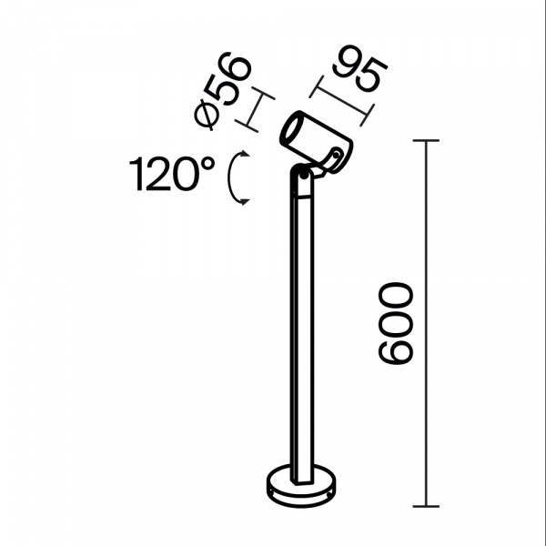 фото Ландшафтный светильник Maytoni Outdoor Scope O025FL-01B1, черный