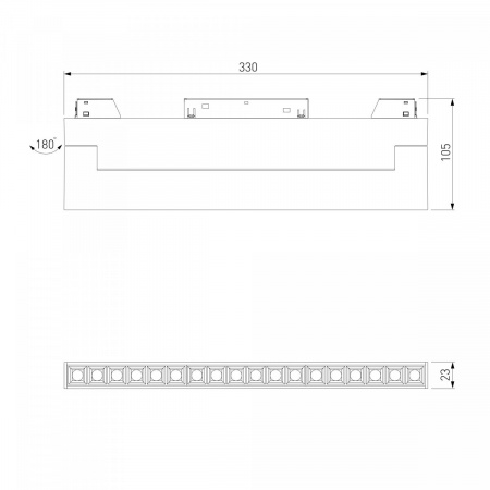 фото Slim Magnetic HL03 Трековый светильник 18W 3000K (черный) 85209/01