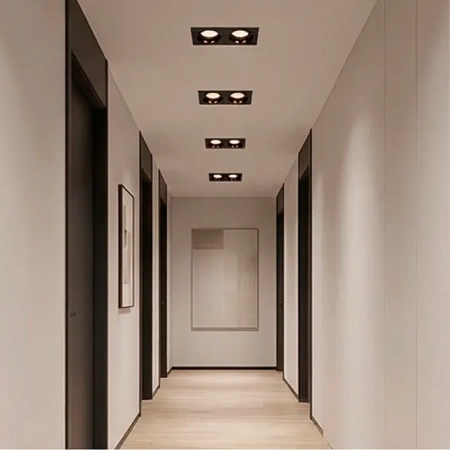 фото Свет-к LED (S2920) встр. квадр. 220-240V SMD 2*10W 4000K черный +V