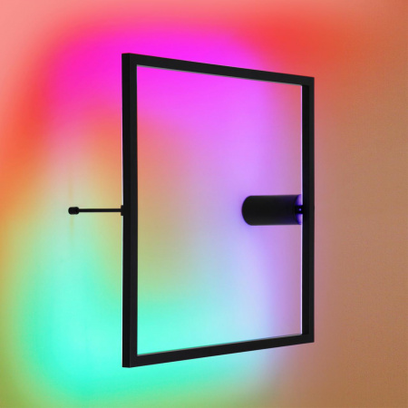 фото Черный/металл Настенный светильник IP20 RGB динамическая подсветка ПДУ в комплекте LED 24W 3000K OMEN HIGHTECH, арт. 4385/24WL