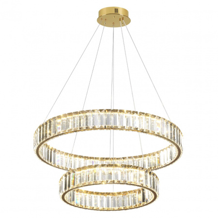 фото Золотой/прозрачный металл/хрусталь Люстра LED 60W 4000K 6000Лм VEKIA L-VISION, арт. 5015/60L