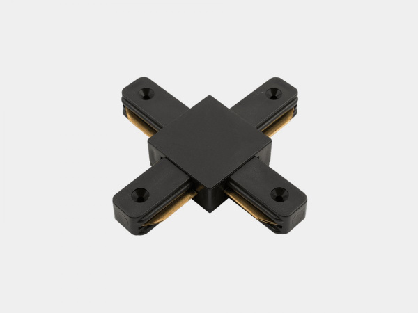 фото SWG X-Коннектор для однофазных накладных трековых систем, черный,KXZ-BL-X