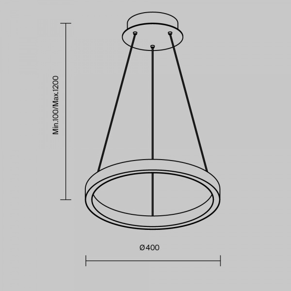фото Подвесной светильник Maytoni Rim MOD058PL-L22BK, черный