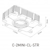 фото Безрамочная закладная SWG Combo 2.0 mini в натяжной потолок ПВХ, Ø50*4mm, C-2MINI-CL-STR