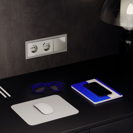 фото Клавиши для выключателя/переключателя двухклавишного, S70 (шелк)