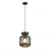 фото Черный/дымчатый/металл/стекло/эко.кожа Подвес E27 1*60W JUGI PENDANT, арт. 5042/1B