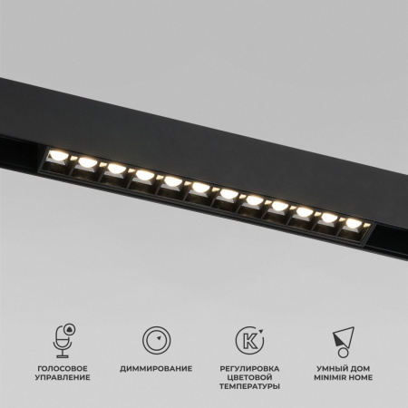фото Slim Magnetic Умный трековый светильник 12W 2700-6500K Dim SL02 (черный) 85192/01