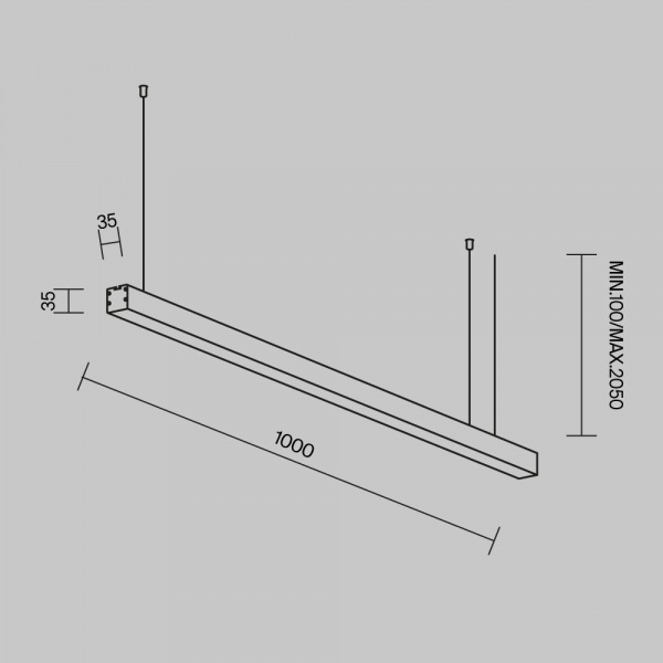 фото Линейный светильник Maytoni Technical LL312012, черный