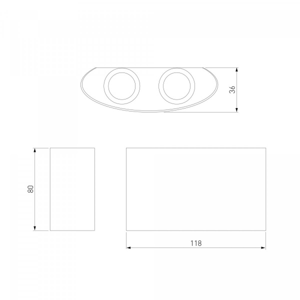 фото Пылевлагозащищенный светодиодный светильник Twinky Double серый IP54 1555 Techno LED