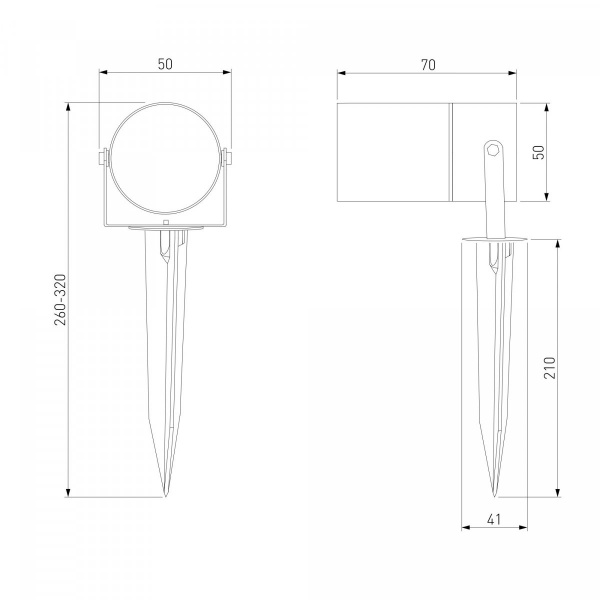 фото Ландшафтный светодиодный поворотный светильник Landscape IP54 043 FL LED черный