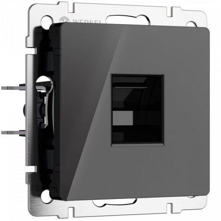фото Розетка Ethernet RJ-45 (черный акрил) W1181048
