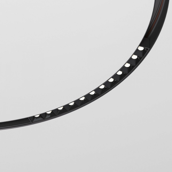 фото Slim Magnetic Трековый светильник для радиусного шинопровода 12W 4200K Intenso чёрный Ø 800мм 85184/01