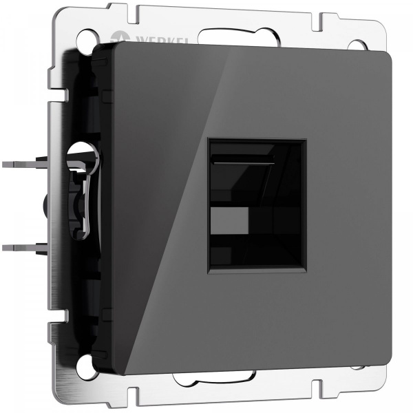 фото Розетка Ethernet RJ-45 (черный акрил) W1181048