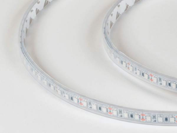 фото Светодиодная лента 3528, 120 LED/м, 9,6 Вт/м, 12В, IP66, Цвет: Желтый, SWG3120-12-9.6-Y-66-M, катушка 5 м