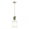 фото Золотой/зеленый/белый/металл/керамика/ткань Подвес E14 1*40W CACTUS MODERN, арт. 5425/1