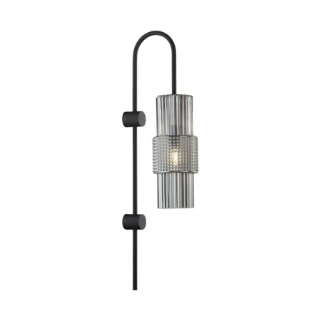 фото Черный/дымчатый металл/стекло Бра E14 1*40W PIMPA MODERN, арт. 5016/1W
