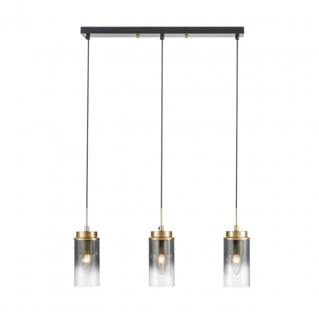 фото Черный/бронза металл/стекло Подвес Е14 3*40W 220V ISHA COMFI, арт. 8101/3A