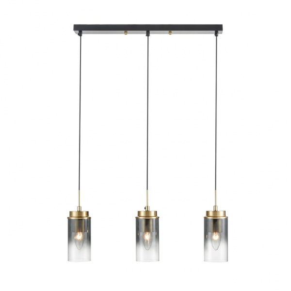 фото Черный/бронза металл/стекло Подвес Е14 3*40W 220V ISHA COMFI, арт. 8101/3A