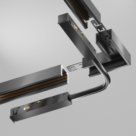 фото Коннектор питания угловой Exility X, черный Maytoni Technical TRA239CS-42B