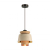 фото Св. коричневый/золотой/металл/экокожа Подвес E27 60W KRESSA PENDANT, арт. 4992/1