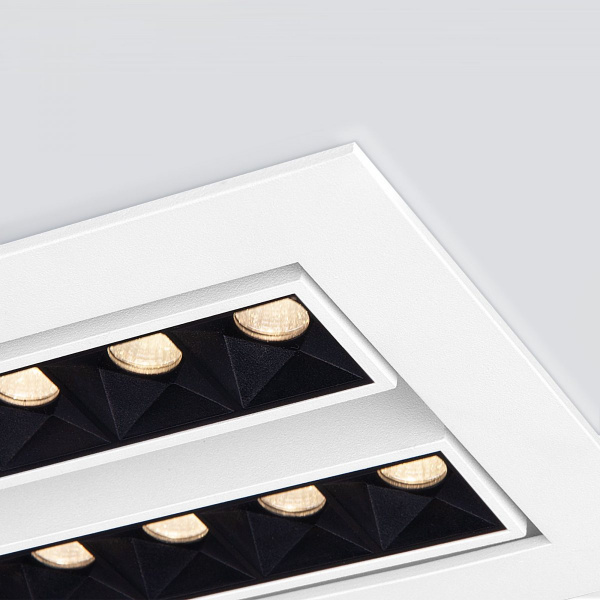 фото Встраиваемый точечный светодиодный светильник 9923 LED 20W 4200K белый/черный