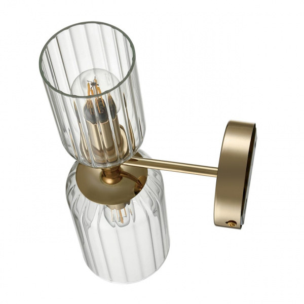 фото Золото/прозрачный, металл/стекло Бра E14 2*40W 220V KASSIA MODERNI, арт. 6586/2W