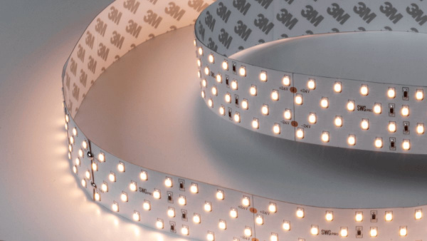 Светодиодная лента SWG PRO 2835, 280 LED/м, 26 Вт/м, 24В, IP20, Цвет: Теплый белый, SWG2P280-24-26-WW-20, катушка 5 м