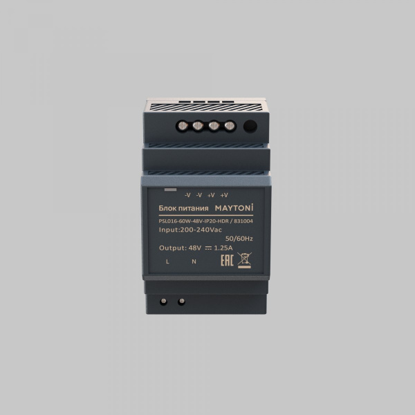 фото Источник напряжения PSL016 48В 60Вт IP 20 Maytoni 831004, серый