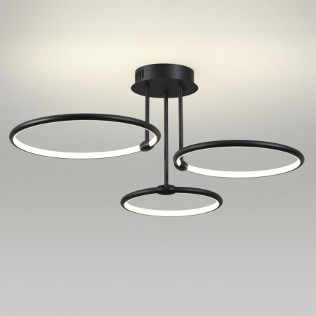 фото Чёрный Люстра потолочная с ПДУ LED 66W 3000-6000K 220V URSULA LEDIO, арт. 6506/66CL