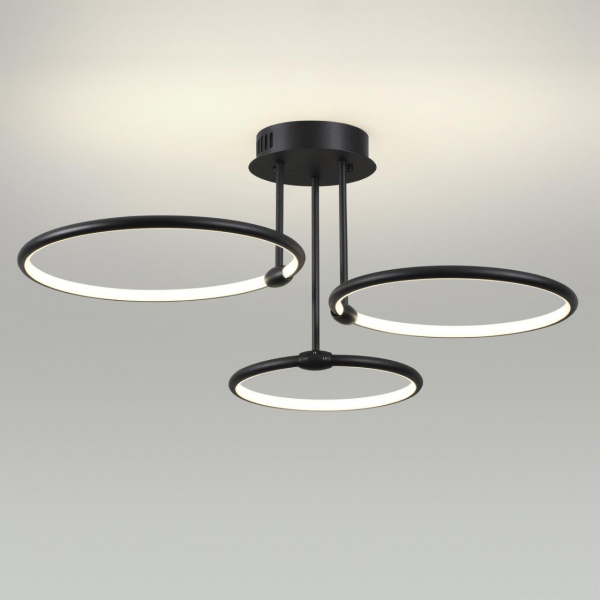 фото Чёрный Люстра потолочная с ПДУ LED 66W 3000-6000K 220V URSULA LEDIO, арт. 6506/66CL