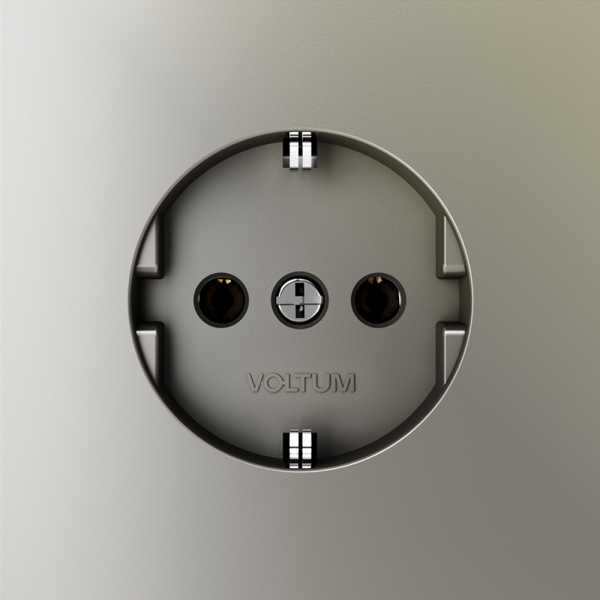 фото Розетка встраиваемая VOLTUM S70 с заземлением 16А, (шелк)
