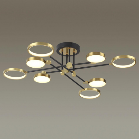 фото Металл/черный с бронзой Потолочный светильник IP20 LED 65W 2677Лм DENZEL MIDCENT, арт. 4320/75CL