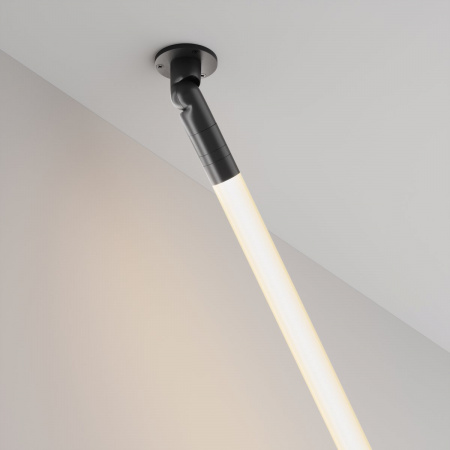 фото Шарнирное основание для накладного монтажа системы Shelf с вводом питания Maytoni Technical C027CS-P-B, черный
