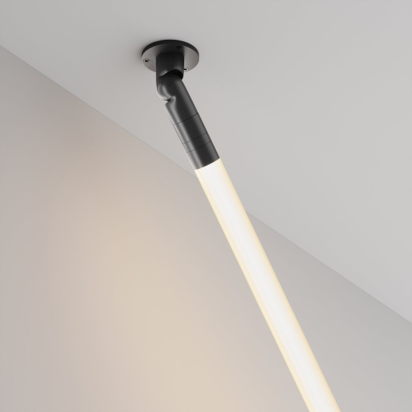 фото Шарнирное основание для накладного монтажа системы Shelf с вводом питания Maytoni Technical C027CS-P-B, черный