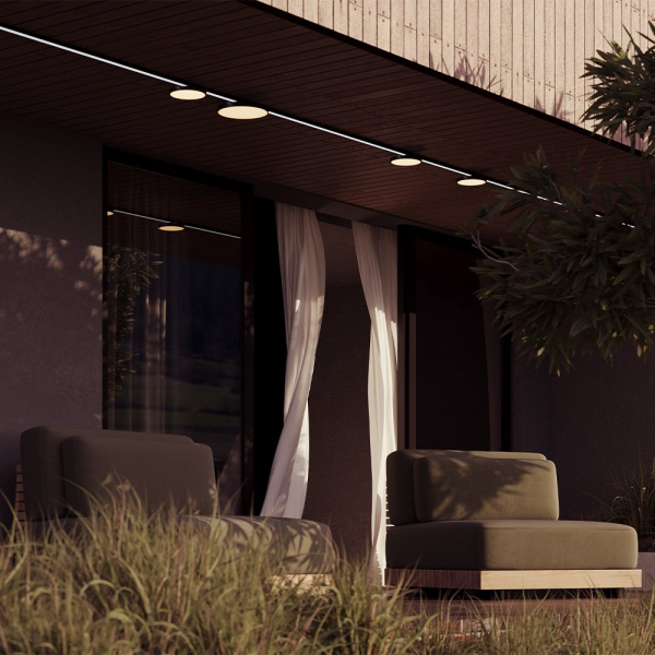 фото Уличный трековый светильник Maytoni Outdoor Zon IP O-TR01-1-F-18WB3K, черный