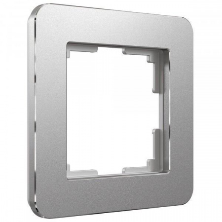 фото Рамка из металла на 1 пост Platinum алюминий W0012606