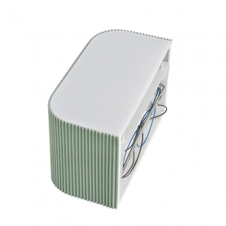 фото Белый/зеленый, металл/текстиль/пластик Бра E14 LED 2*10W 220V GOFERA MODERNI, арт. 8326/2W