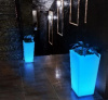 фото Светящееся LED кашпо-конус Flow 220V RGB 35*35*70
