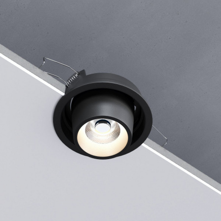 фото Потолочный светодиодный светильник поворотный Conner 8W 4000K чёрный 25086/LED