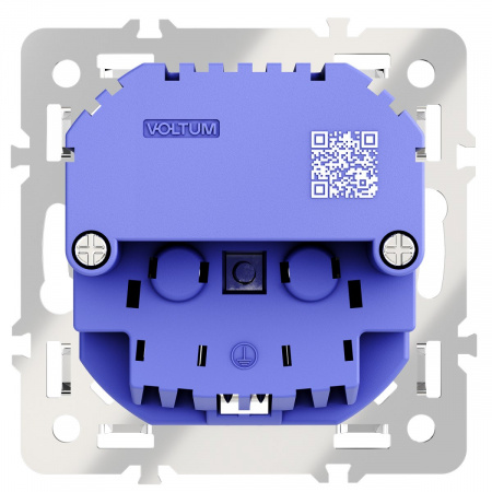 фото Механизм розетки с заземлением и защитными шторками 16А, с USB A+C, S70