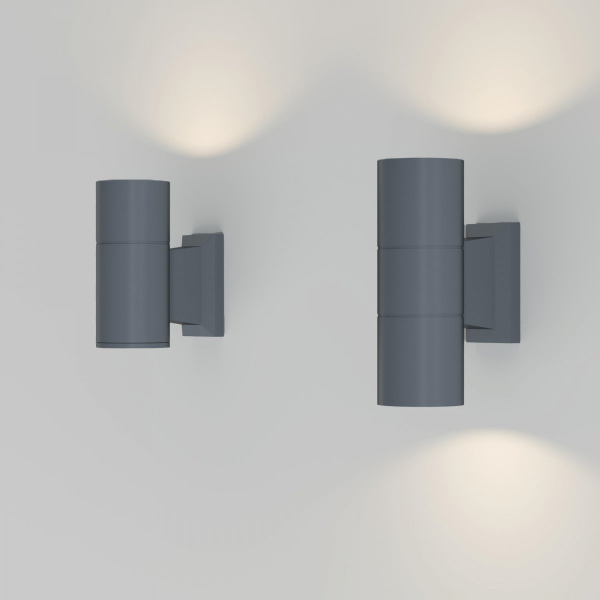 фото Уличный настенный светильник Maytoni Outdoor Bowery O574WL-02GR, серый