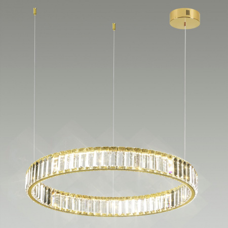 фото Золотой/прозрачный металл/хрусталь Люстра LED 36W 4000K 3600Лм VEKIA L-VISION, арт. 5015/36L