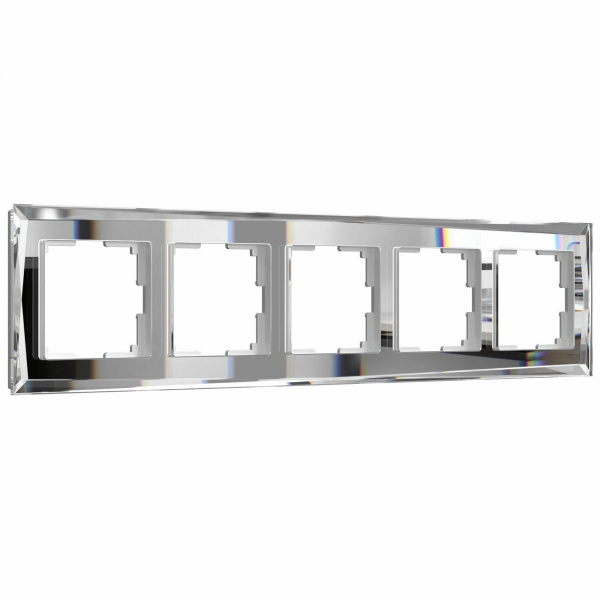 фото Рамка из стекла на 5 постов Diamant зеркальный W0051220