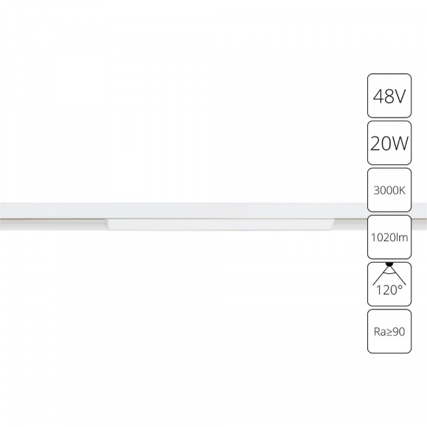 Магнитный трековый светильник Arte Lamp LINEA A4673PL-1WH