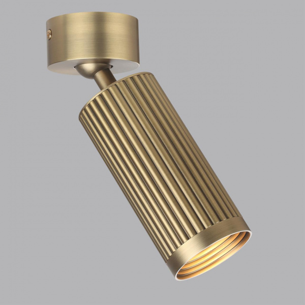 фото Потолочный св-к поворотный на 360° металл/под латунь IP20 LED GU10 10W 220V MANCHESTER HIGHTECH, арт. 7013/1C