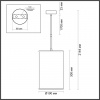 фото Античн.бронза/серо-беж./металл/натур.камен."шпон" Подвес E27 LED 1*10W BERGI MODERN, арт. 5064/1A