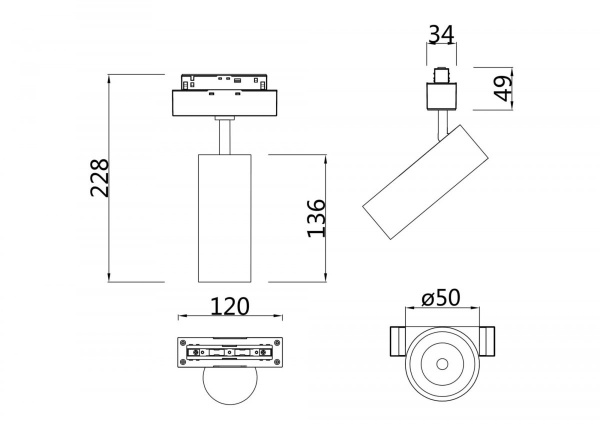 фото Трековый светильник Maytoni Technical Focus LED TR019-2-10W3K-W, белый