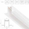 Шинопровод PRO 220V, 3 метра, под ГКЛ 12,5 мм Teta Pro, белый Lightstar 505236