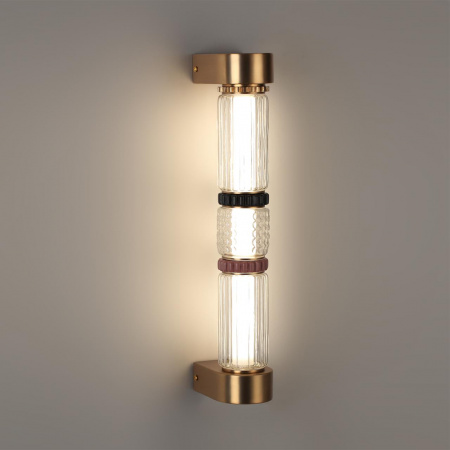 фото Сатин.латунь/терракот/черный Настенный светильник LED 12W 4000K COLLIER L-VISION, арт. 5455/12WL