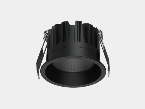 Светильник встраиваемый SWG DILLY 8Вт, 50°, IP44, черный, 3000К, DL-RE1202-BL-WW